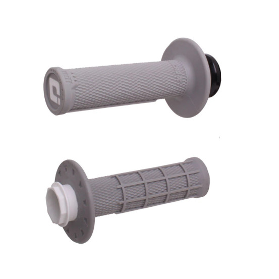 Poignées moto grises ODI - Micro-X Lock-on Half Waffle V2 - KTM 50 SX  - 65 SX - SX-E2 / 3 / 5 - KAWASAKI 65 KX - YAMAHA 65 YZ