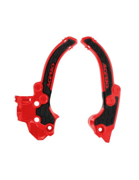 Protection de cadre XGRIP - Rouge Noir - ACERBIS KTM 50 SX Husqvarna 50 TC 2024