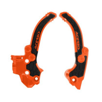 Protection de cadre XGRIP - Orange Noir - ACERBIS KTM 50 SX Husqvarna 50 TC 2024
