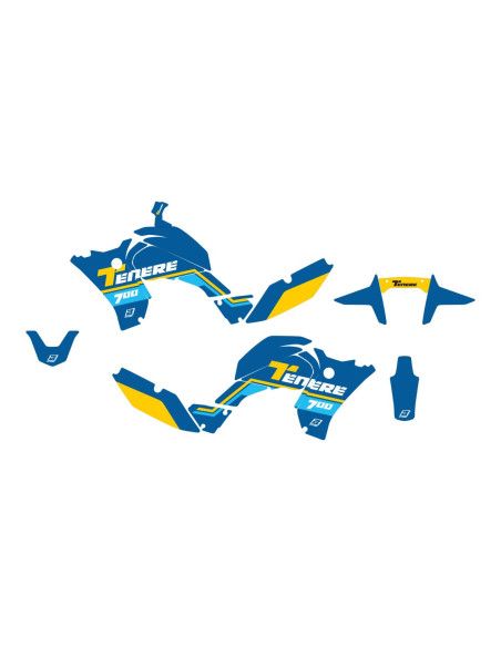 Kit déco BLACKBIRD rétro Bleu Yamaha 700 Ténéré 2021-2024