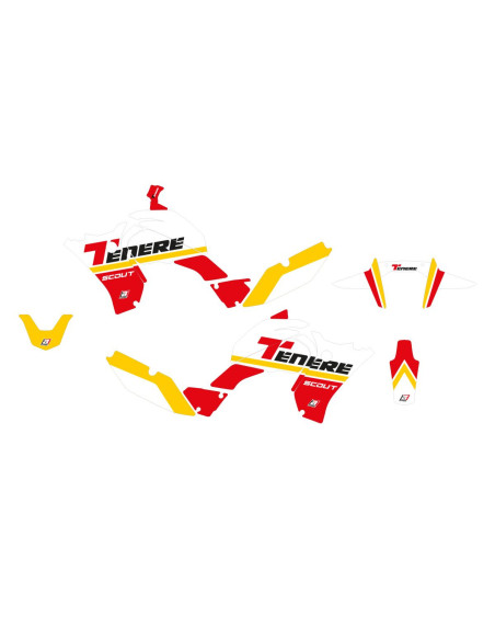 Kit déco BLACKBIRD rétro Rouge Yamaha 700 Ténéré 2021-2024