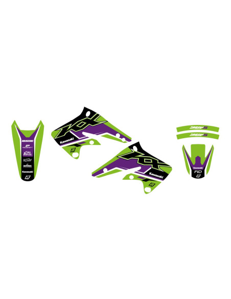 Kit déco BLACKBIRD Dream Graphic 5 Kawasaki 250 KXF 2004-2005