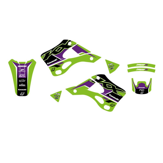 Kit déco BLACKBIRD Dream Graphic 5 Kawasaki 125 KX 1999-2002