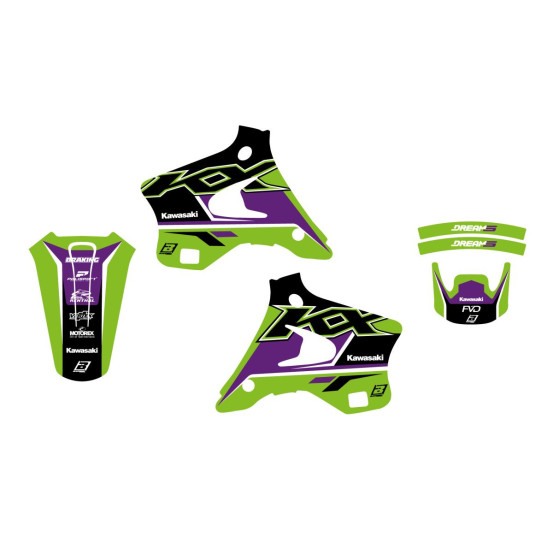 Kit déco BLACKBIRD Dream Graphic 5 Kawasaki 125 KX 1994-1998