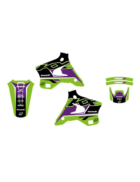 Kit déco BLACKBIRD Dream Graphic 5 Kawasaki 125 KX 1994-1998