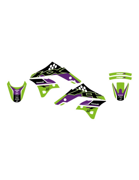 Kit déco BLACKBIRD Dream Graphic 5 Kawasaki 250 KXF 2006-2008
