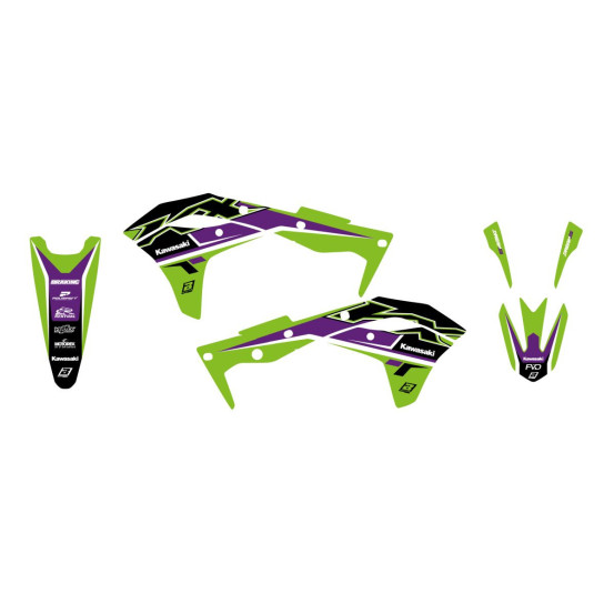 Kit déco BLACKBIRD Dream Graphic 5 Kawasaki 250 KXF 2017-2020
