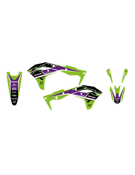 Kit déco BLACKBIRD Dream Graphic 5 Kawasaki 250 KXF 2017-2020