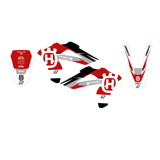Kit déco BLACKBIRD Dream Graphic 5 Rouge Husqvarna 125 CR 2006-2008
