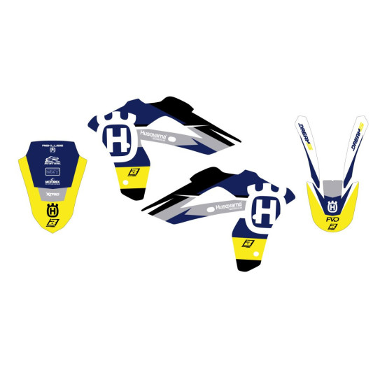 Kit déco BLACKBIRD Dream Graphic 5 Bleu Husqvarna 125 CR 2006-2008