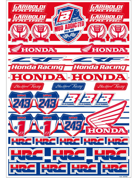 Planche Stickers Blackbird Honda HRC