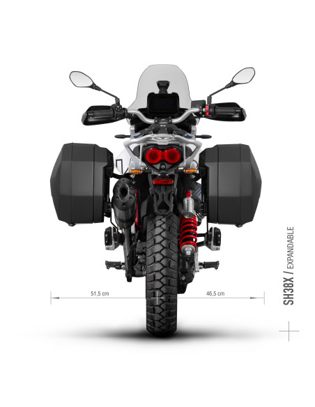 Supports valises latérales SHAD 3P System Moto Guzzi V85TT / Travel 2024-2025
