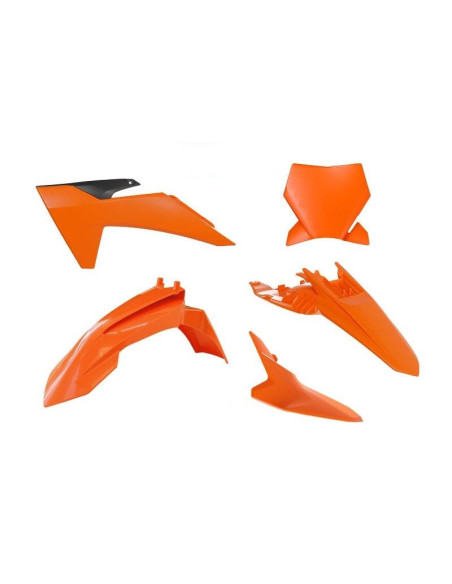 Kit plastiques Racetech - Orange Noir - KTM 65 SX 2024