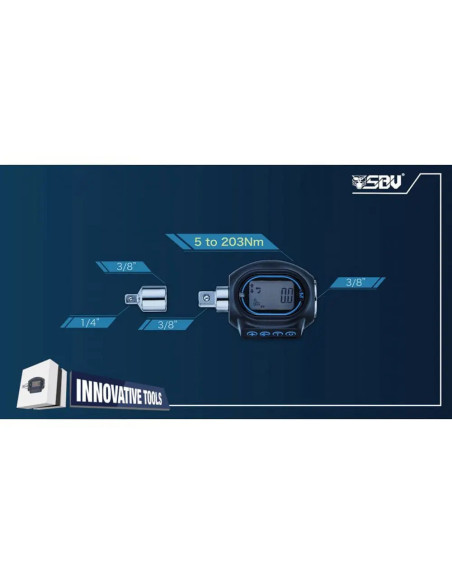 Adaptateur dynamométrique digital SBV TOOLS 4 - 203 Nm