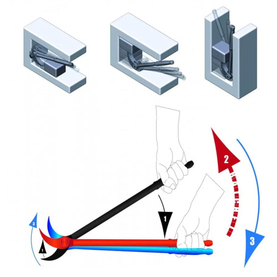 Pied de biche à cliquet extensible SBV TOOLS - 450 à 750 mm