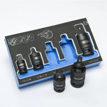 Set d'adaptateurs articulés douilles à choc SBV TOOLS - 1/4 - 3/8 - 1/2 - 5 pièces 2