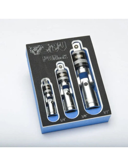 Set de cardan SBV TOOLS - 1/4 - 3/8 - 1/2 - 3 pièces