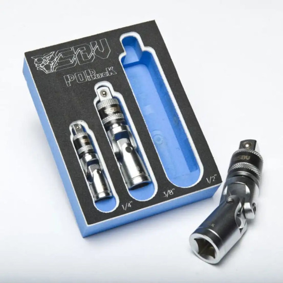 Set de cardan SBV TOOLS - 1/4 - 3/8 - 1/2 - 3 pièces