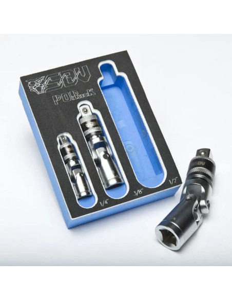 Set de cardan SBV TOOLS - 1/4 - 3/8 - 1/2 - 3 pièces