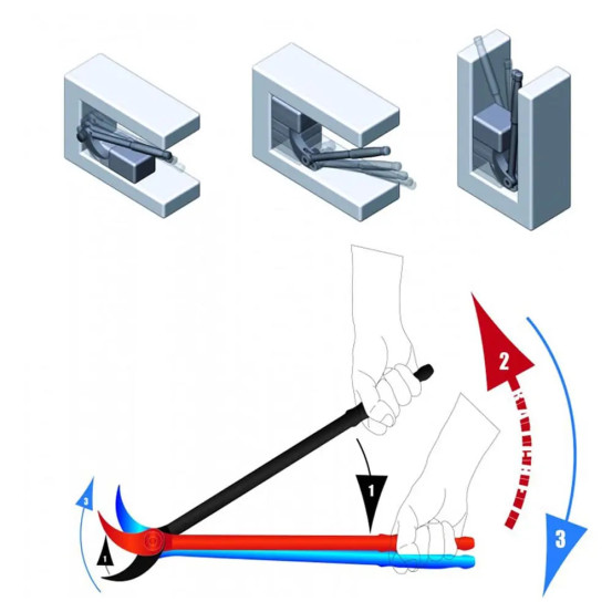 Set de pied de biche à cliquet SBV TOOLS - 3 pièces