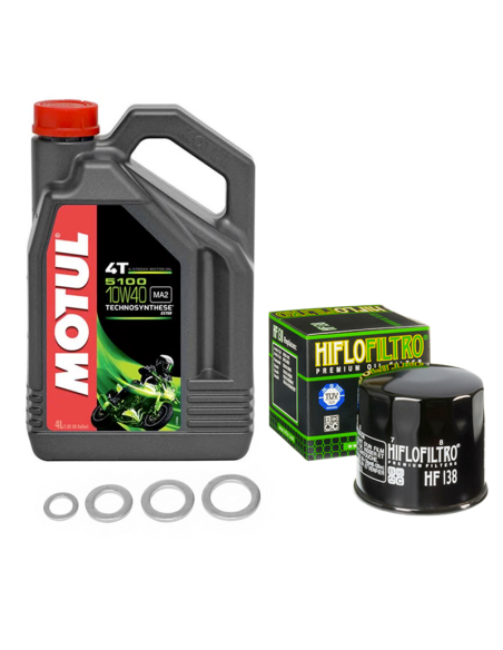 Pack vidange Motul 5100 10W40 + Filtre HF138