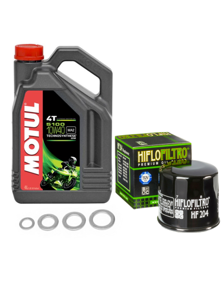 Pack vidange Motul 5100 10W40 + Filtre HF204