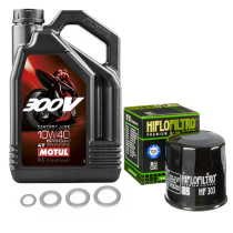 Pack vidange Motul 300V 10W40 + Filtre HF303