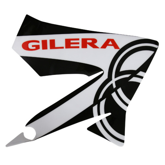 Autocollant / sticker / décor aile avant droit origine Piaggio 50 Gilera SMT / RCR après 2013 blanche
