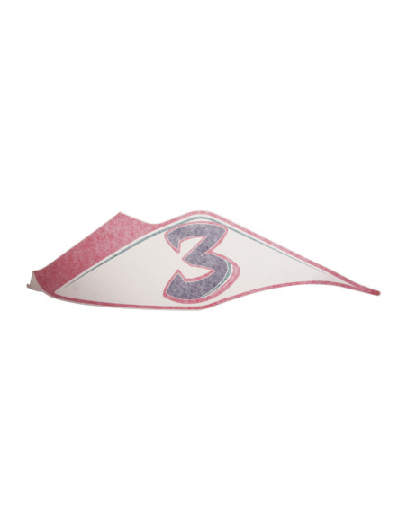 Autocollant / sticker / décor arrière gauche origine Aprilia 50 / 125 RS 2011-2013