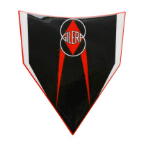 Autocollant / sticker / décor garde boue arrière origine Piaggio 50 Gilera SMT / RCR après 2013 blanche / rouge