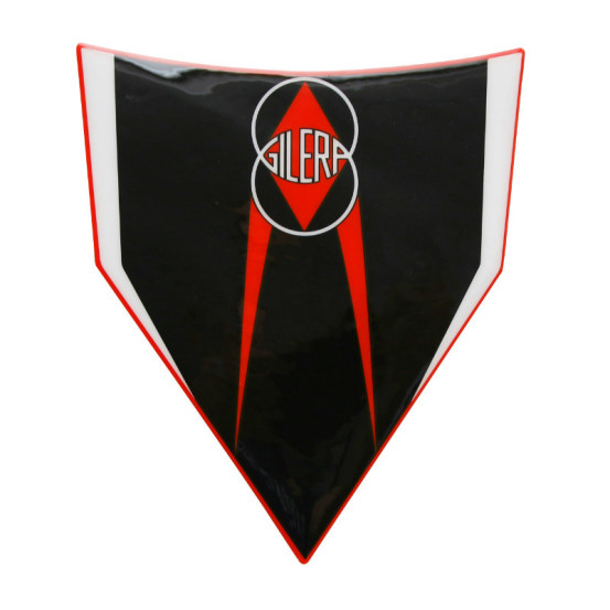 Autocollant / sticker / décor garde boue arrière origine Piaggio 50 Gilera SMT / RCR après 2013 blanche / rouge