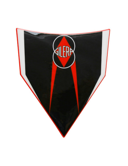 Autocollant / sticker / décor garde boue arrière origine Piaggio 50 Gilera SMT / RCR après 2013 blanche / rouge