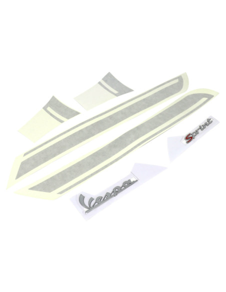 Autocollant / sticker / décor Sport origine Piaggio 50 / 125 Vespa Sprint argent