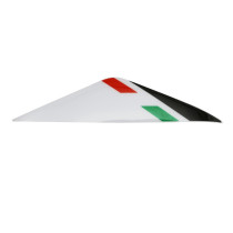 Autocollant / sticker / décor tête de fourche origine Piaggio 50 Gilera SMT / RCR après 2013 blanche