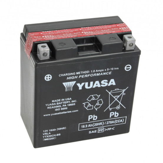 Batterie 12V 20AH YTX20AH-BS origine Piaggio Moto Guzzi 1200 Breva / Griso