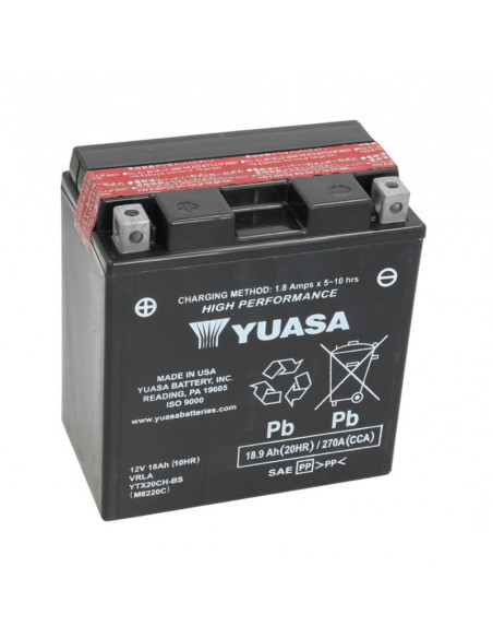 Batterie 12V 20AH YTX20AH-BS origine Piaggio Moto Guzzi 1200 Breva / Griso
