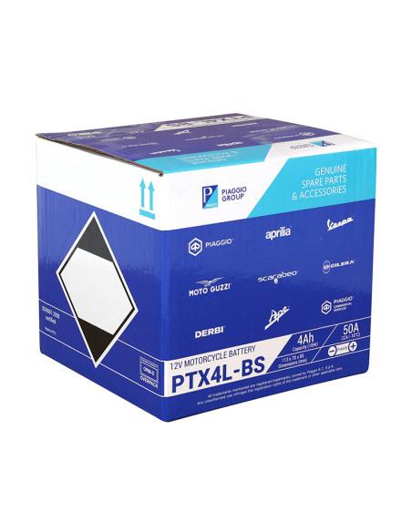 Batterie 12V 4AH PTX4L-BS origine Piaggio