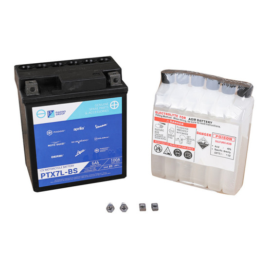 Batterie 12V 6AH PTX7L / BS origine Piaggio Liberty 50 / 125 I get 2015-2019