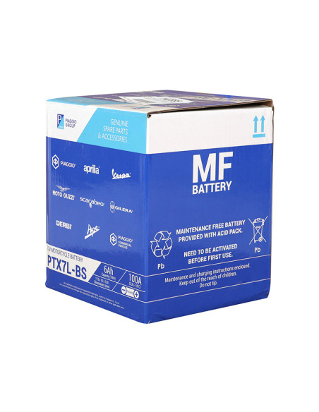 Batterie 12V 6AH PTX7L / BS origine Piaggio Liberty 50 / 125 I get 2015-2019