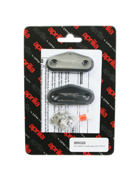 Caches Rétroviseurs noir origine Piaggio Aprilia 1000 RSV-4 après 2009 / 50 / 125 RS4 après 2011
