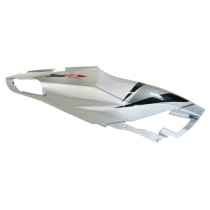 Carénage coque arrière gauche origine Piaggio Aprilia SR 2004-2009 argent