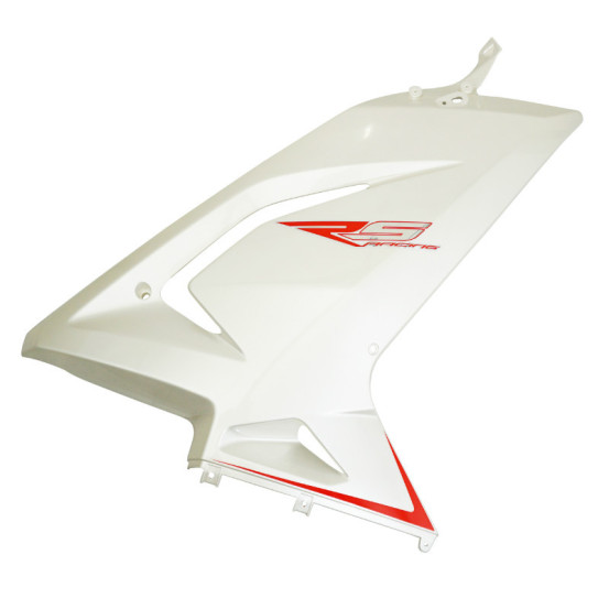 Flanc carénage droit origine Piaggio Aprilia 50 RS 2006-2010 blanc glam