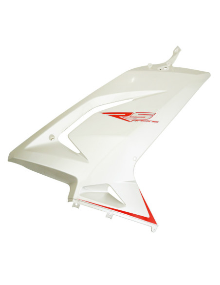 Flanc carénage droit origine Piaggio Aprilia 50 RS 2006-2010 blanc glam