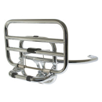 Porte bagage arrière pliant origine Piaggio 125 / 250 / 300 Vespa GTS après 2007 chrome