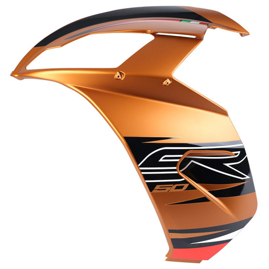 Tablier avant gauche origine Piaggio 50 SR Aprilia 2010-2014 orange cuivre