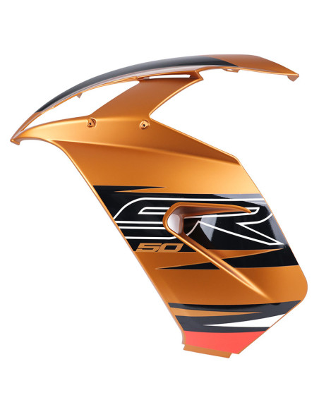 Tablier avant gauche origine Piaggio 50 SR Aprilia 2010-2014 orange cuivre