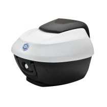Top case 36L origine Piaggio 300 / 400 Beverly 2021-2024 blanc luna XB3 533