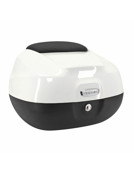Top case 37L origine Piaggio 400 / 530 MP3 2022-2025 blanc luna BR