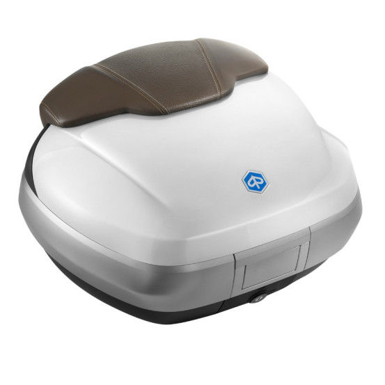 Top case 50L avec support origine Piaggio 300 / 500 MP3 2014-2017 blanc 505/A