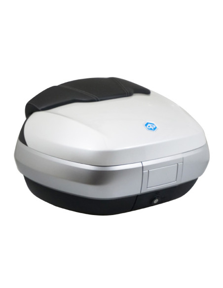 Top case 50L avec support origine Piaggio 300 / 500 MP3 2014-2017 blanc 505/A
